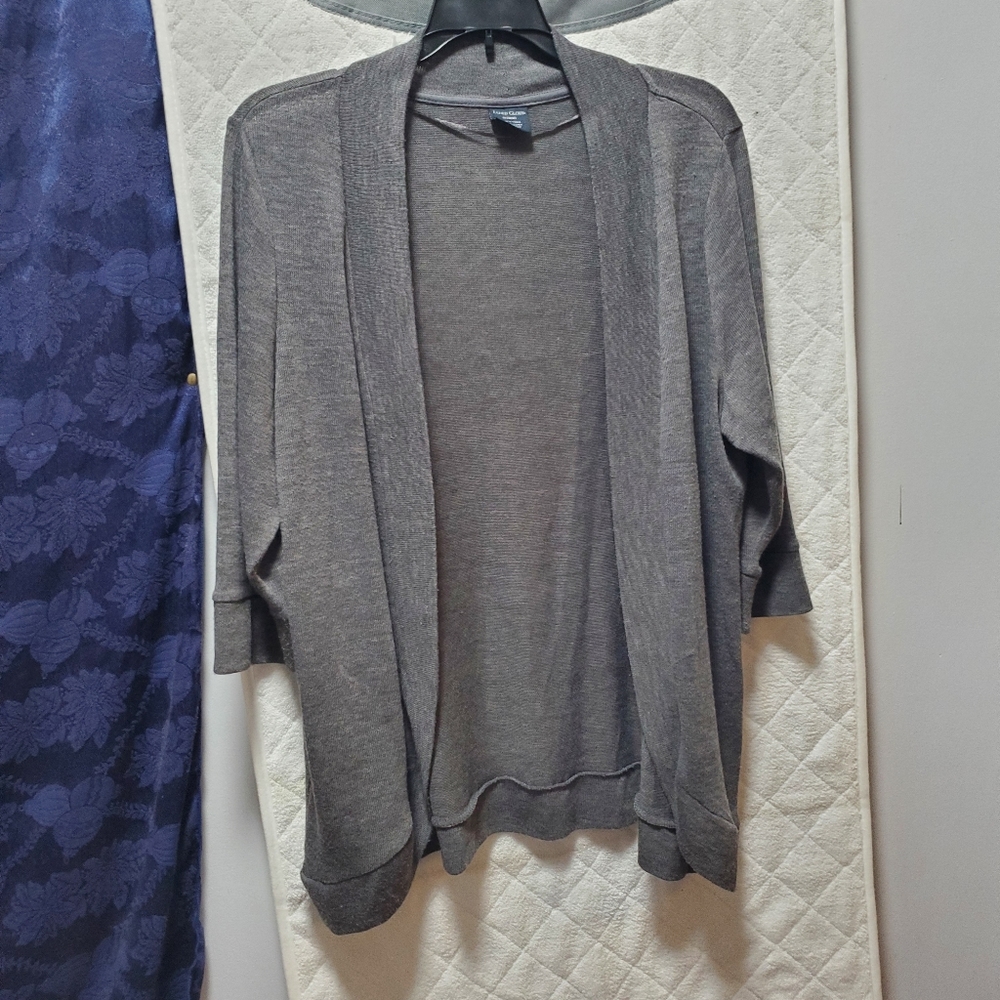 Faded Glory Womens Gray cardigan size 16w